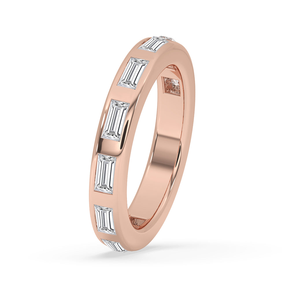 Classic baguette diamond band perfect for any occasion.
