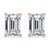 Emerald Cut Earrings with lab-grown diamonds in a prong setting for a timeless look.