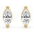 Close-up of marquise diamond earrings with a sleek finish.