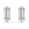 Baguette diamond earrings with a sleek and modern design.
