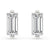 Baguette diamond earrings with a sleek and modern design.
