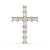 Yellow gold diamond cross pendant with intricate detailing for a timeless and elegant jewellery piece.
