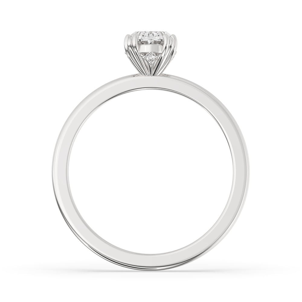 Solitaire Engagement Ring in White Gold