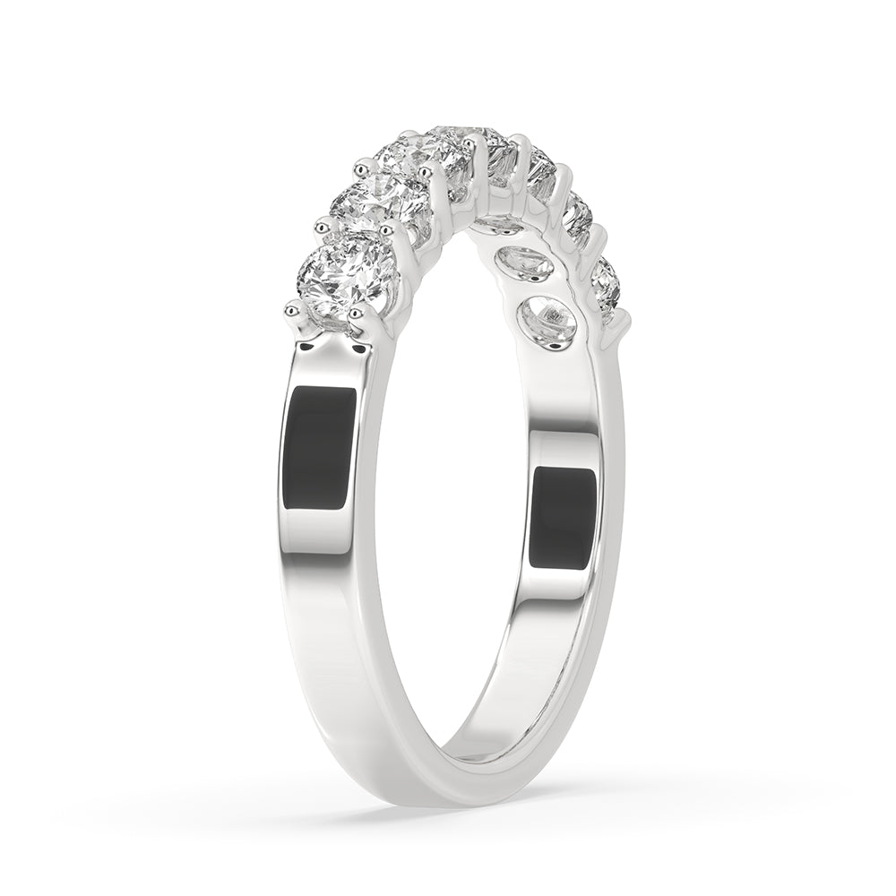 White Gold Half Eternity Band, Lab Grown Diamond, carat diamonds wedding band.