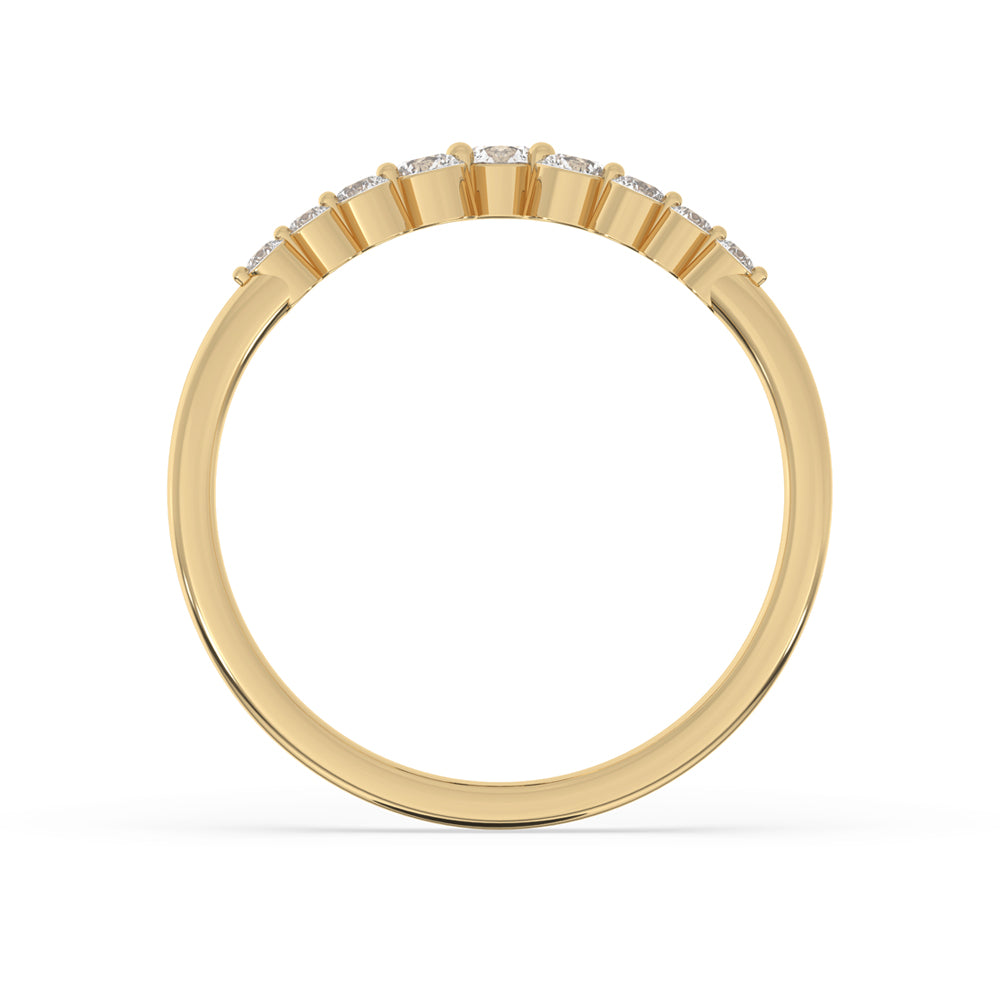 Chevron wedding band​ crafted with precision and style.
