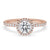 Round Lab Grown Diamond Halo Engagement Ring