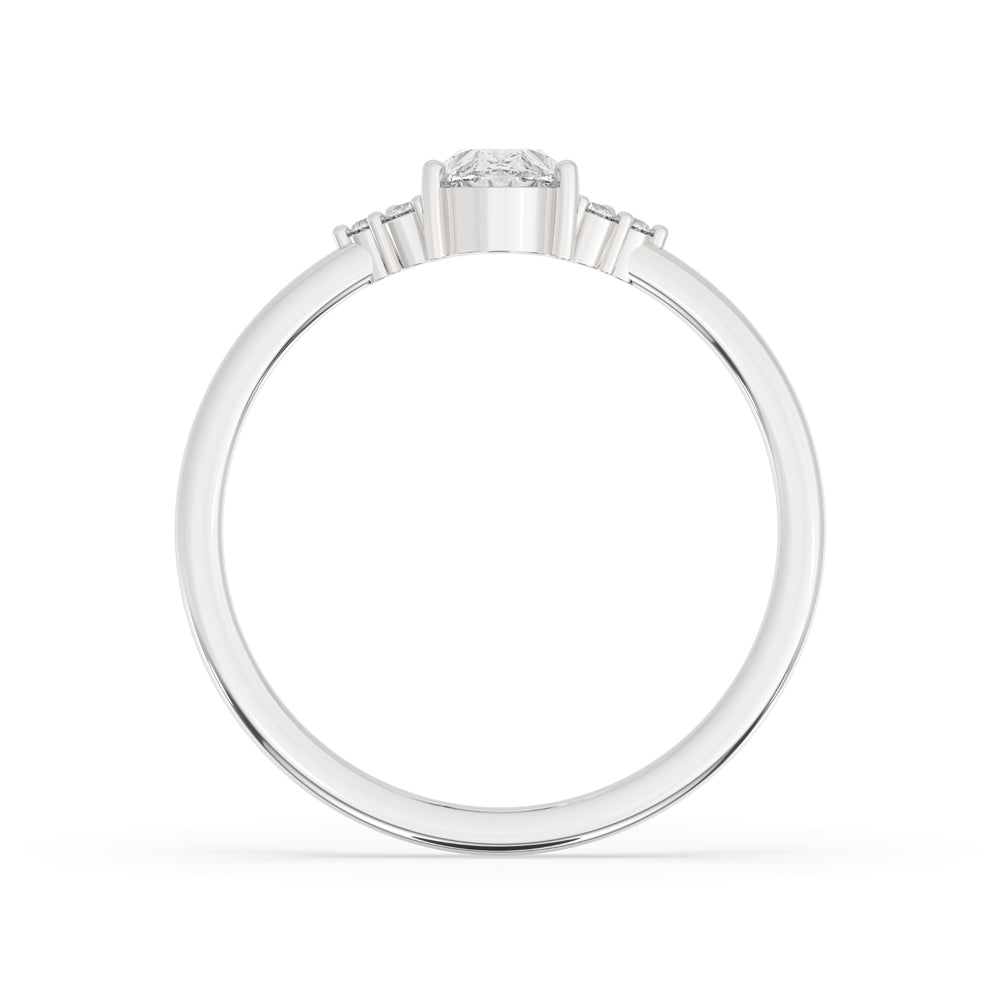 Oval Cut White Gold Engagement Ring