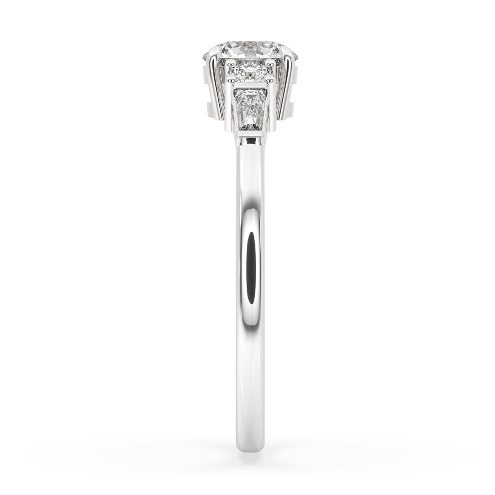 Five Stone Diamond Ring In White Gold