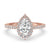 Pear Shaped Diamond Wedding Set With U Shaped Wedding Band