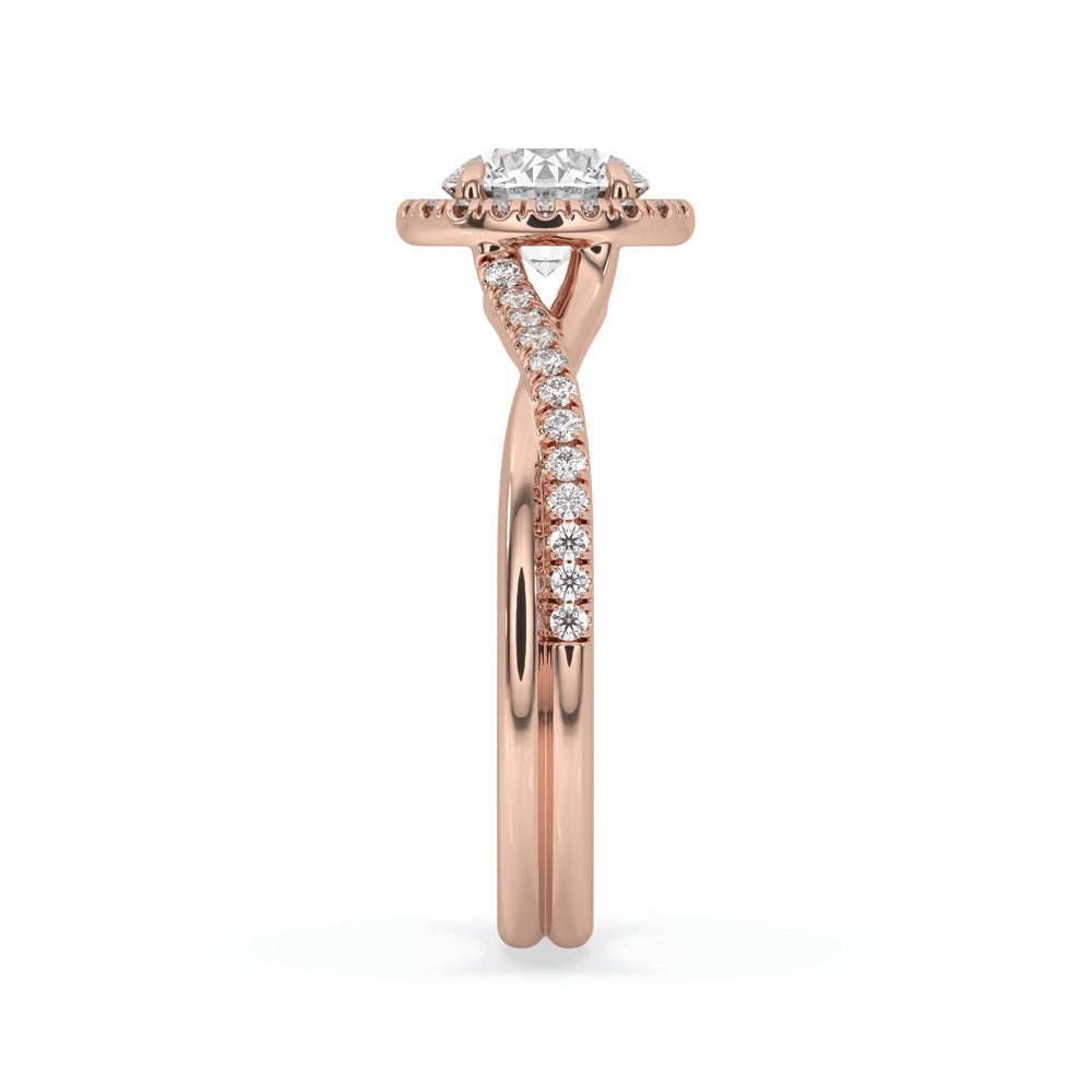 Round ring featuring a brilliant cut diamond, crafted with precision for a classic and elegant look.