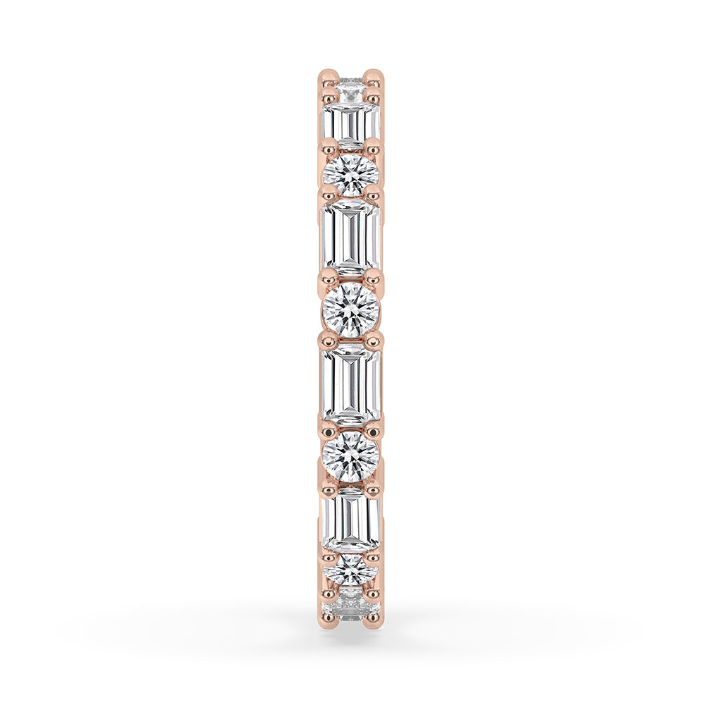 Luxurious emerald cut eternity band crafted for perfection
