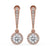 Diamond Drop Earrings with Round Cut Diamonds.