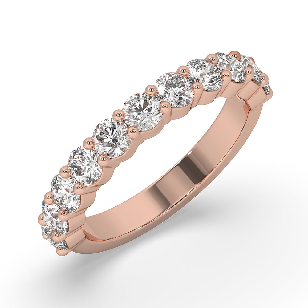 Lab Grown Diamond round diamond eternity band for a sustainable option.
