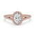 Split Shank Oval Engagement Ring In Rose Gold