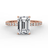 Rose Gold Emerald Cut Engagement Ring