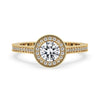 Pave Halo Engagement Ring