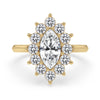 Cluster Halo Engagement Ring In Yellow Gold