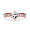 6 Prong Engagement Ring With Tapered Shank