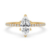 Marquise Cut Pave Diamond Engagement Ring