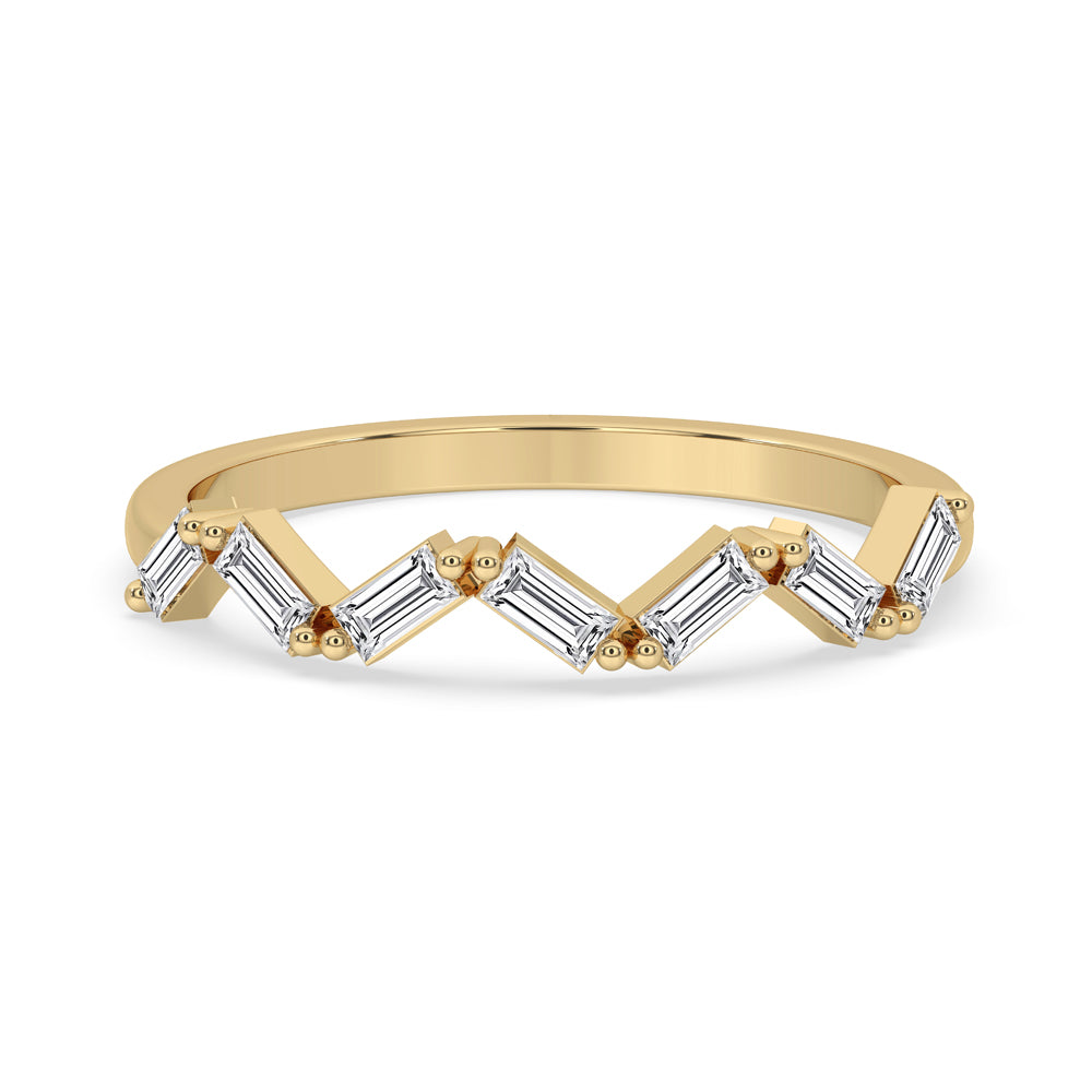 Zig Zag Diamond Band