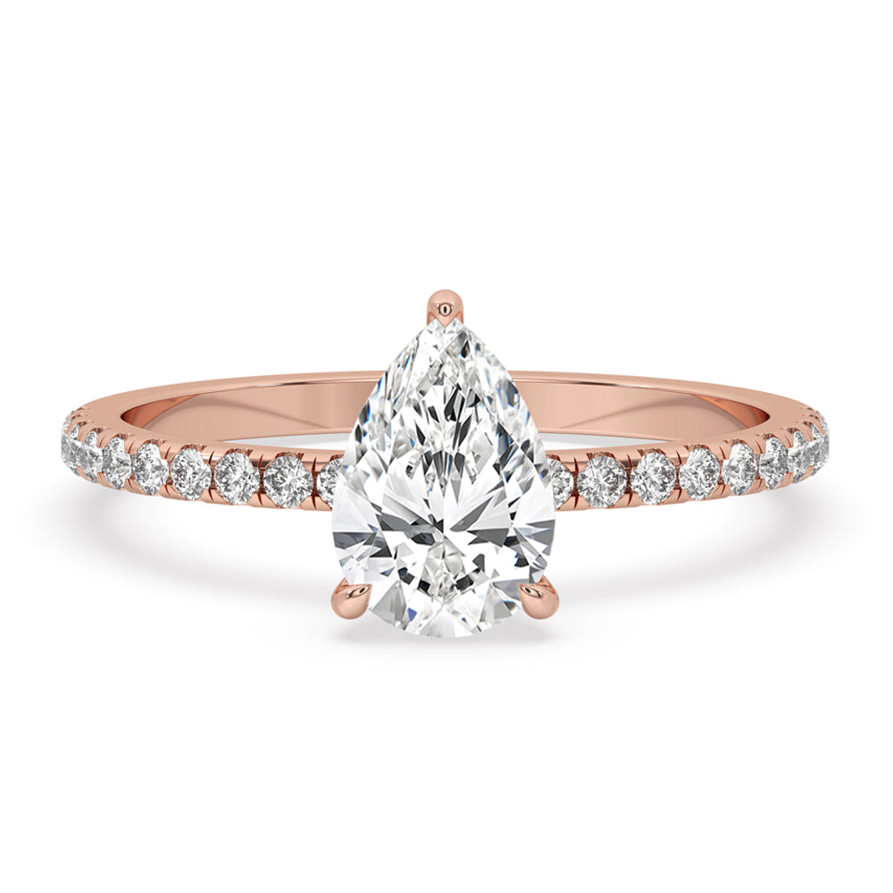 Lab Grown Diamond Pave Engagement Ring