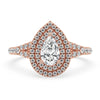 Split Shank Engagement Ring With Double Halo