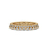 Yellow gold band with a stunning round eternity band design.