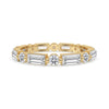 Elegant baguette wedding band for timeless beauty and style.