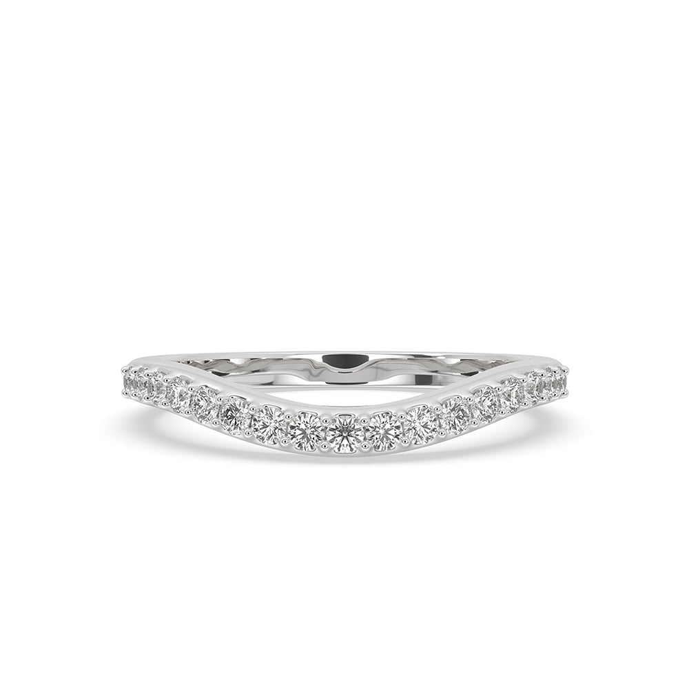 Curved wedding band with a stunning curved diamond wedding band design.
