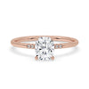 Elongated Cushion Cut Engagement Ring with hidden halo ring setting and IGI certified Lab Grown Diamond design.