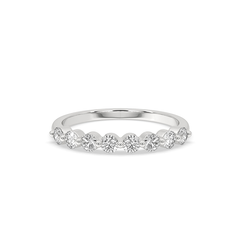 Half Eternity Wedding Band, Lab Grown Diamond, handmade jewelry.