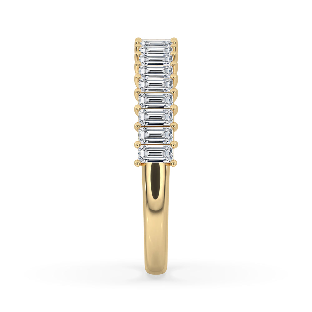 Diamond Baguette Band – Yellow Gold