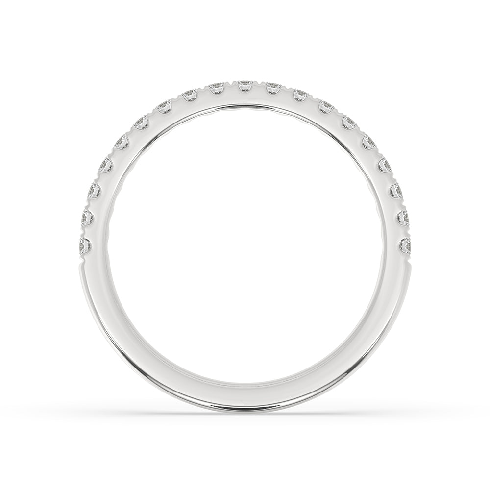 IGI Certified Round Diamond Half Eternity Band.