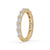 Baguette diamond wedding band in yellow gold for a timeless look.
