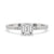 Asscher Cut Diamond Ring In White Gold