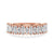 Half eternity band with marquise and baguette diamond design, perfect for timeless elegance.