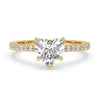 Cathedral Setting Engagement Ring With Heart shape Diamond