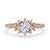 Cluster Halo Engagement Ring in Rose Gold