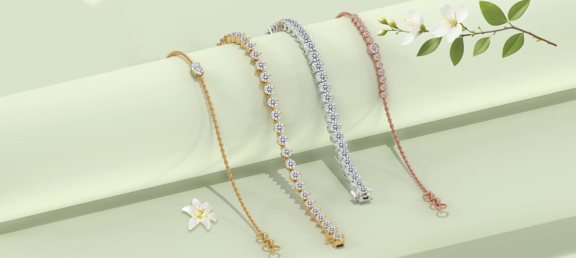 lab grown diamond tennis bracelet