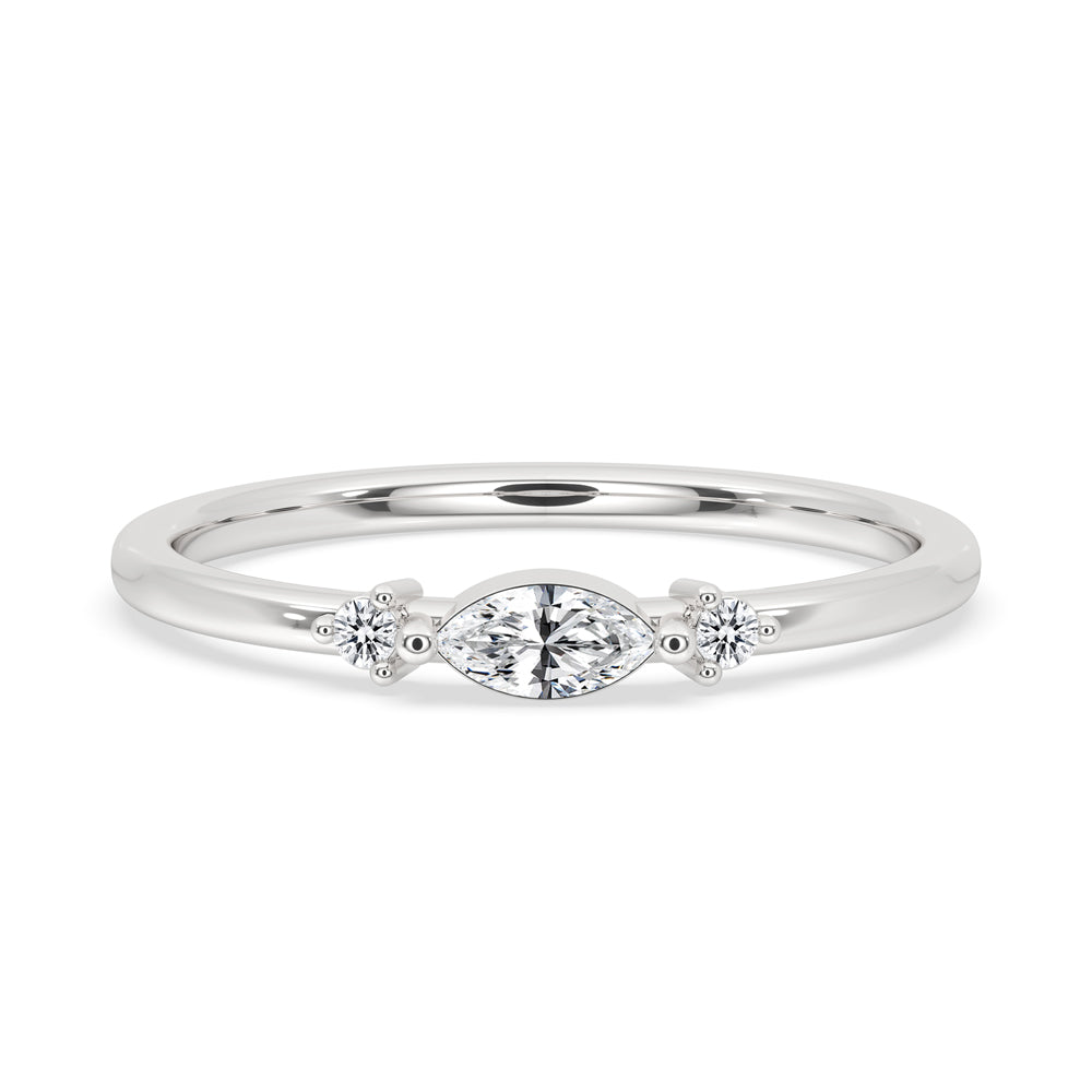 East To West Marquise Diamond Ring