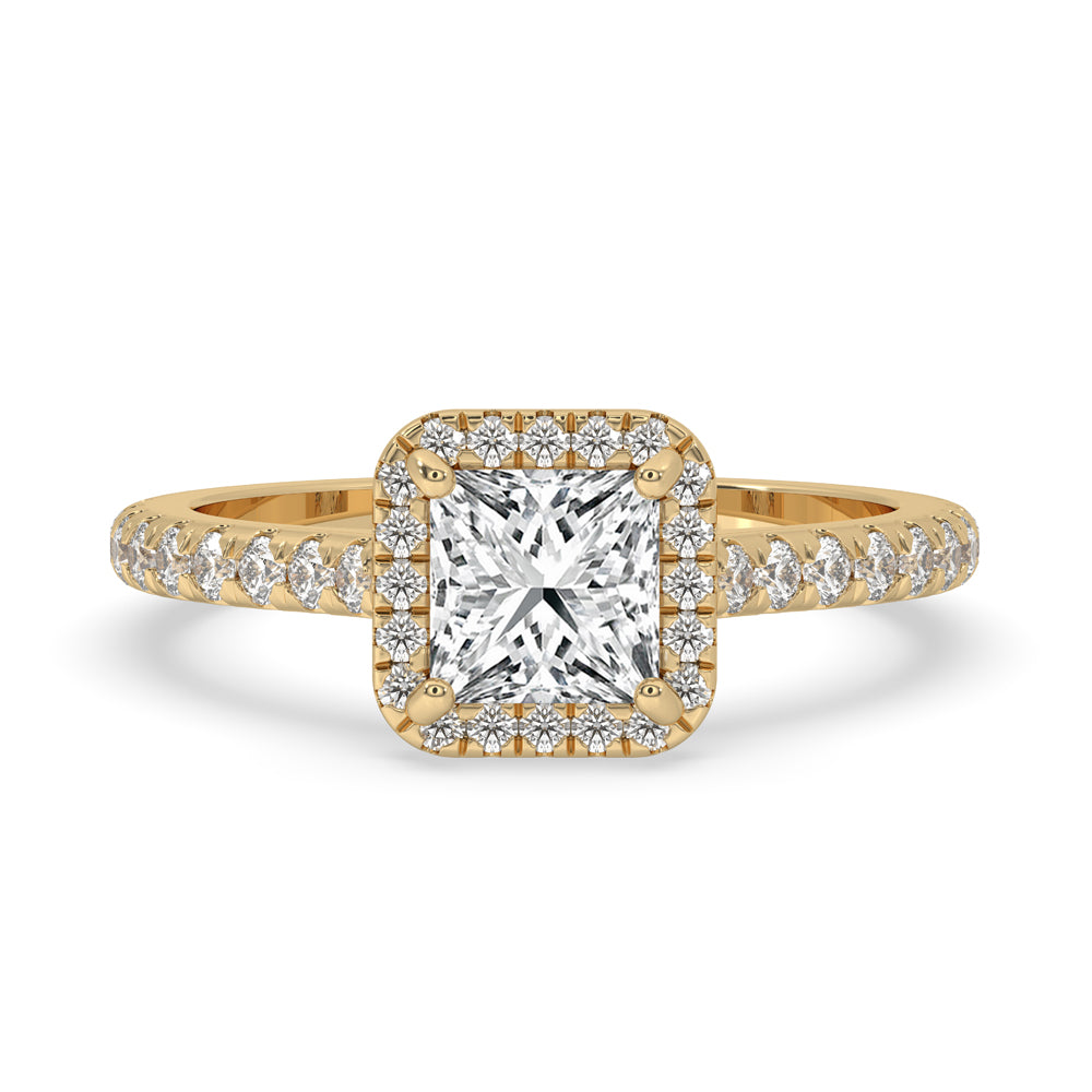 Halo Pave Engagement Ring