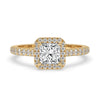 Halo Pave Engagement Ring