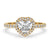 Heart cut diamond ring in a 5 prong diamond setting, IGI certified.
