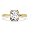 Open Gallery Engagement Ring With Two Side Halo