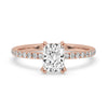 Radiant Cut Engagement Ring With Hidden Halo