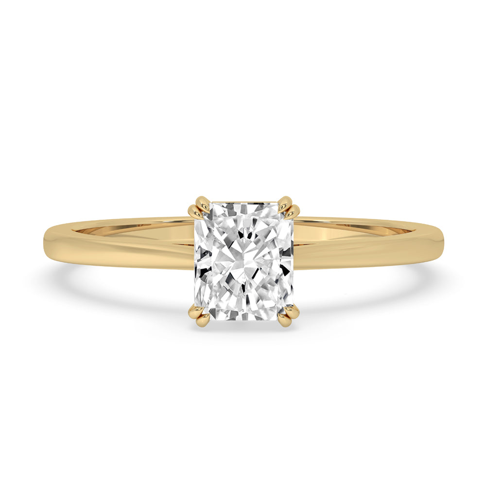 1 carat solitaire diamond ring in a classic cathedral setting showcasing elegance and simplicity, perfect for engagement.
