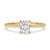 1 carat solitaire diamond ring in a classic cathedral setting showcasing elegance and simplicity, perfect for engagement.
