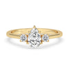 Three Stone Pear Engagement Ring