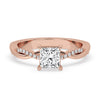 Twisted Pave Engagement Ring With Four Claw Prongs