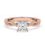 Twisted band engagement ring with princess cut diamond With IGI certified, Lab Grown Diamond. 